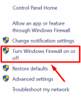 enable windows firewall on or off