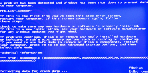 Fix PFN LIST CORRUPT Error On Windows 10