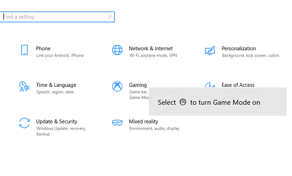 To disable notifications in game mode under Windows 10