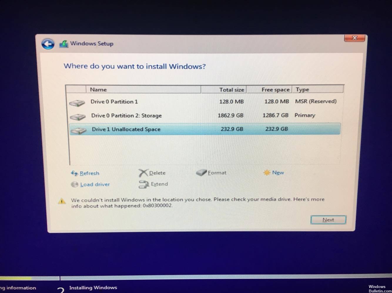 Solved Windows Installer Error 0x80300002 Fix Windows Bulletin