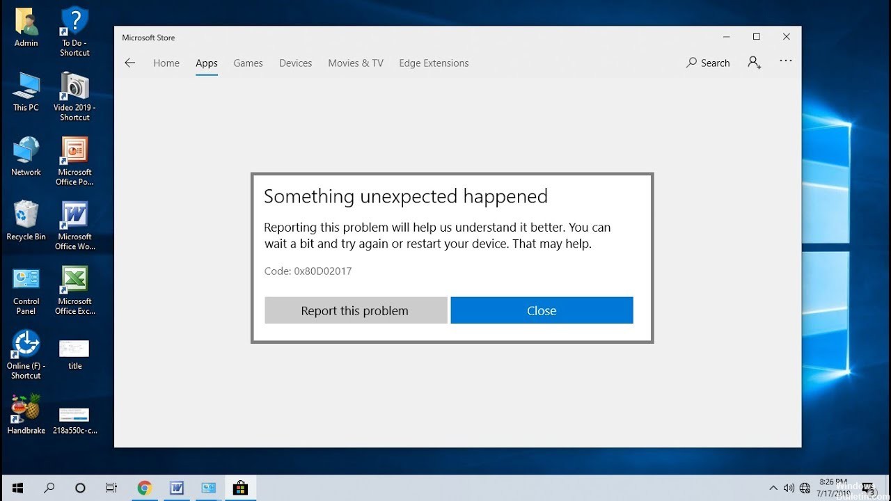 Windows应用商店应用错误代码0x80d017已修复 Windows公告教程