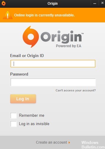 Fix Origin Online Login Is Currently Unavailable (Solved) - Windows  Bulletin Tutorials