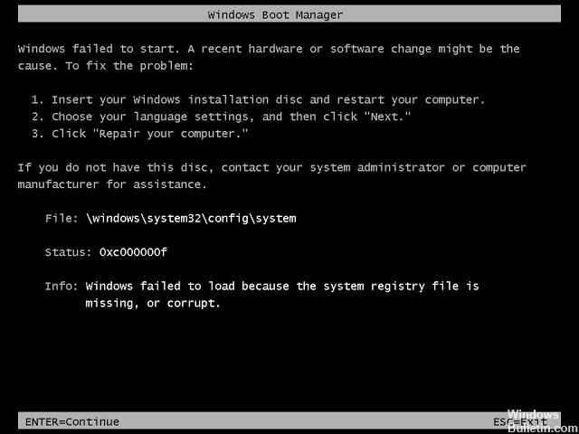 How to Repair System Registry File is Missing Startup Error - Windows