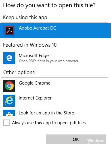 how to set a default app to open files with