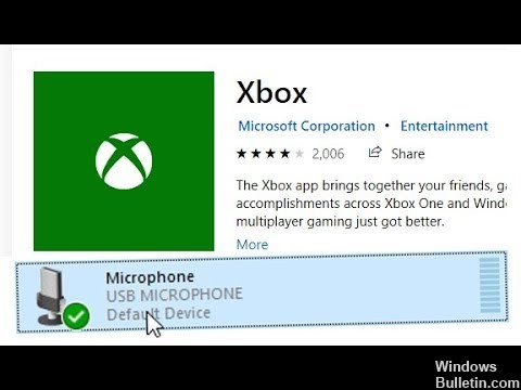 use xbox app for mic