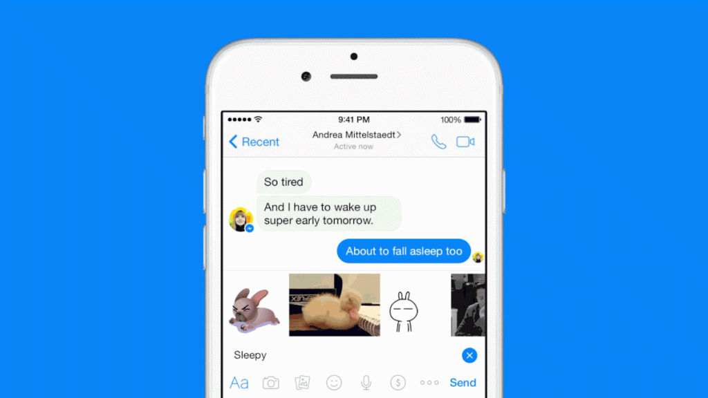 how to put gifs on facebook messenger
