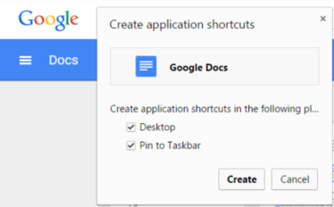 how to create a shortcut on desktop to a web page