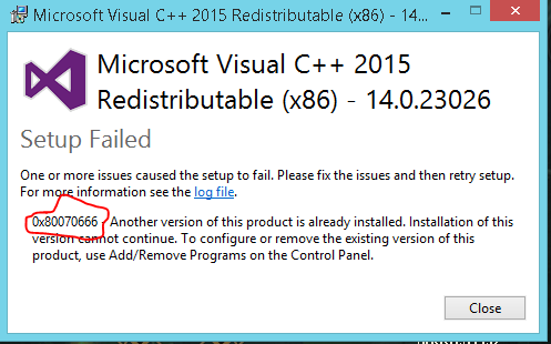 Microsoft Visual C 2019 Failed To Install