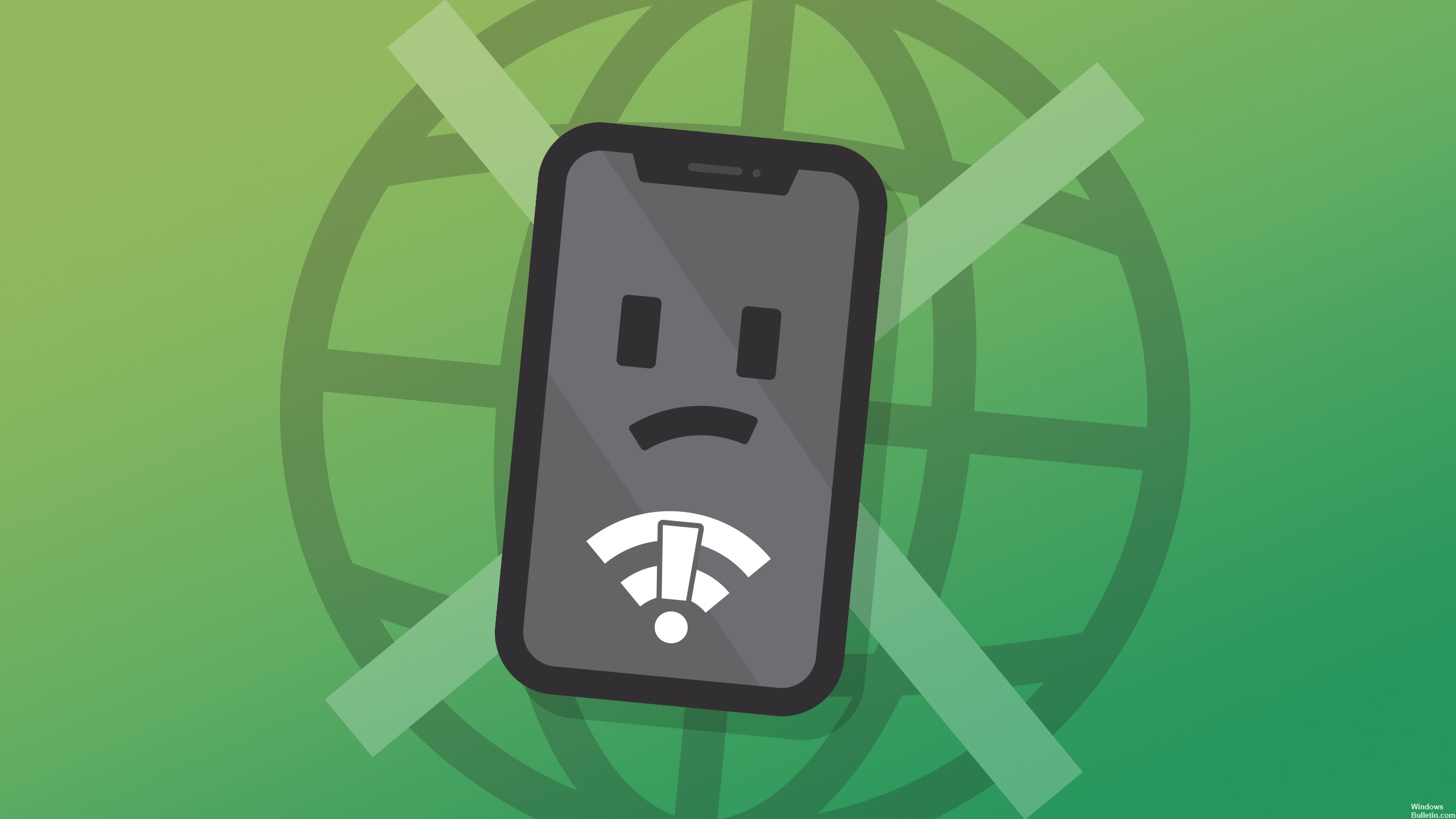 What causes the "Internet may not be available" error on Android devices