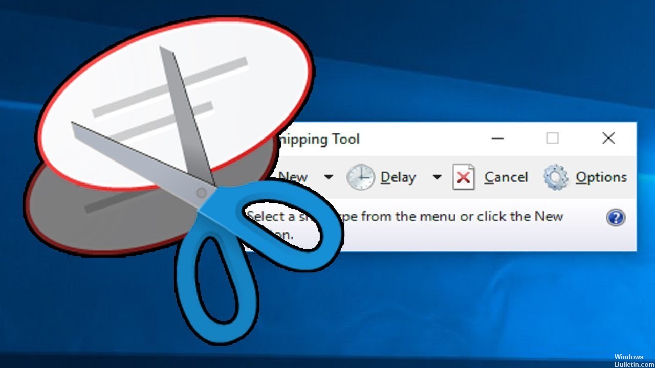 What is the reason why the Windows Snipping Tool shortcut doesn't work properly?