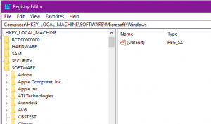 редактор реестра - в Windows 10 выполняется еще одна установка