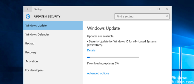 Windows的10  - 更新