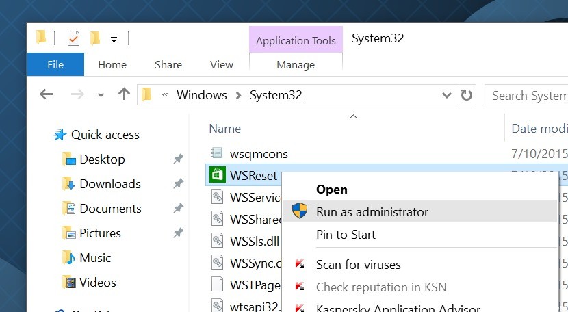 امسح ذاكرة التخزين المؤقت لـ Windows Store