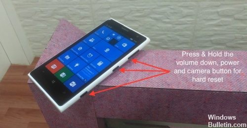 하드 리셋 - Windows-10-Mobile