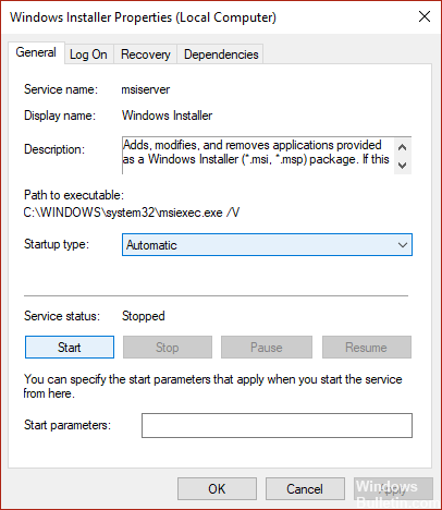 Windows Installer Service