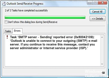 Outlook не может подключиться к серверу. Ошибка SMTP Outlook. Неизвестная ошибка (SMTP Error code 3). Send task. Smtp connect failed