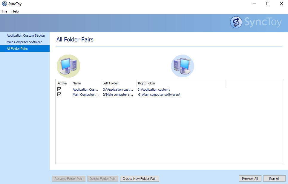 sync folders windows 10