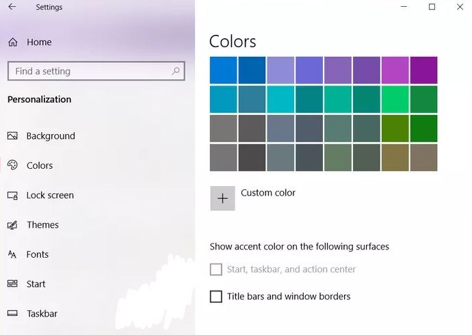 Qual è il motivo del messaggio "Impossibile cambiare il colore della barra delle applicazioni" in Windows 10
