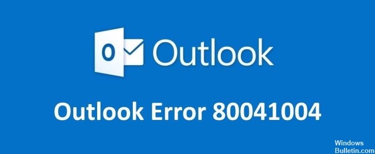 How to resolve the Outlook error 80041004 in Windows
