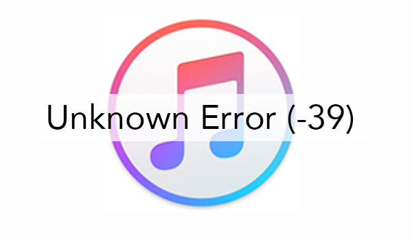 What's the reason for not being able to sync your iPhone or iPad. Unknown error (-39) occurred