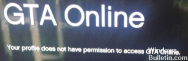 Your profile does not have permission to Access GTA Online