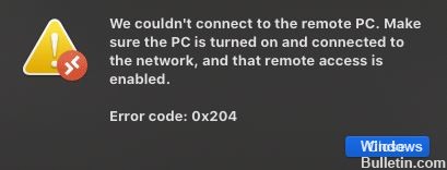 So beseitigen Sie den Remotedesktop-Fehlercode 0x204 unter Windows und MacOS