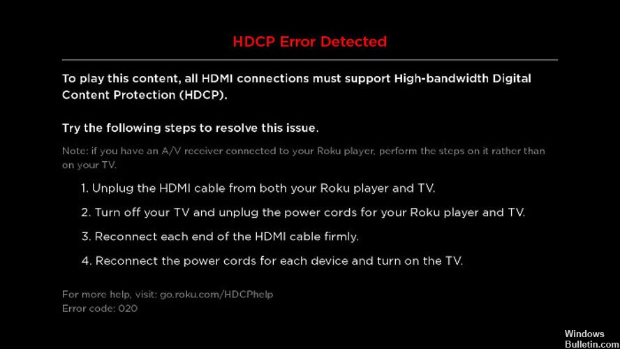 How to fix the "HDCP Unauthorized. Content Disabled" problem in Roku