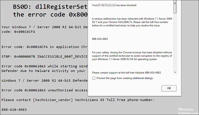 Как исправить: код ошибки Защитника Windows 0x80016CFA