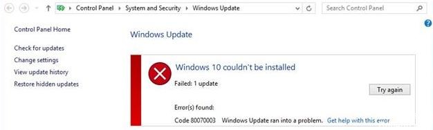 Решение ошибки с кодом 0x80070570 при установке Windows 10