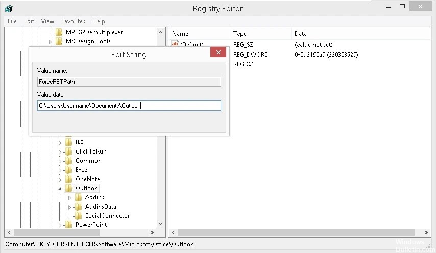 Change-the-registry-settings-in-Windows-Outlook-error-repair